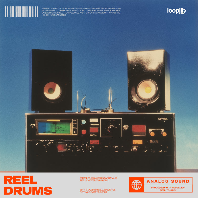Reel Drums Vintage Drum Kit - Authentic analog drum samples with warm tape saturation for producers